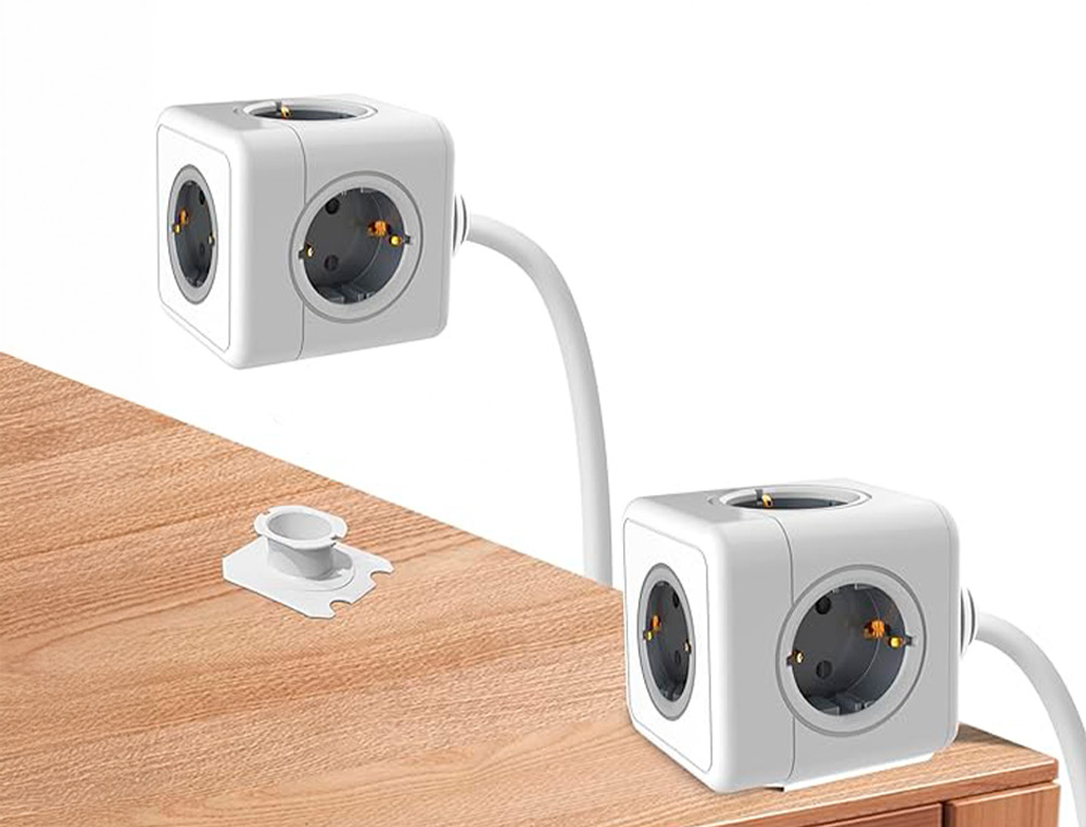 MULTIPRISE Q-CONNECT POWER CUBE 5 EN 1 CABLE 1,4M 5 PRISES COURANT 75X75X112 MM