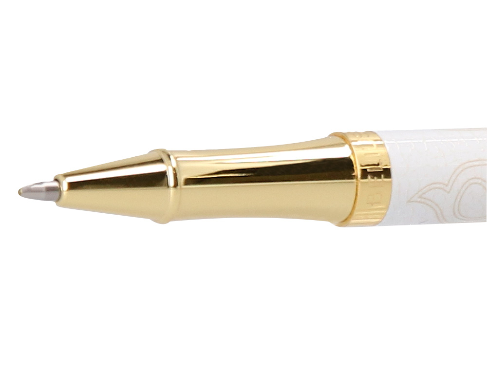 STYLO-BILLE BELIUS WILD WEST ALUMINIUM ENCRE NOIRE         ATTRIBUTS DORES COLORIS CREME COFFRET DESIGN