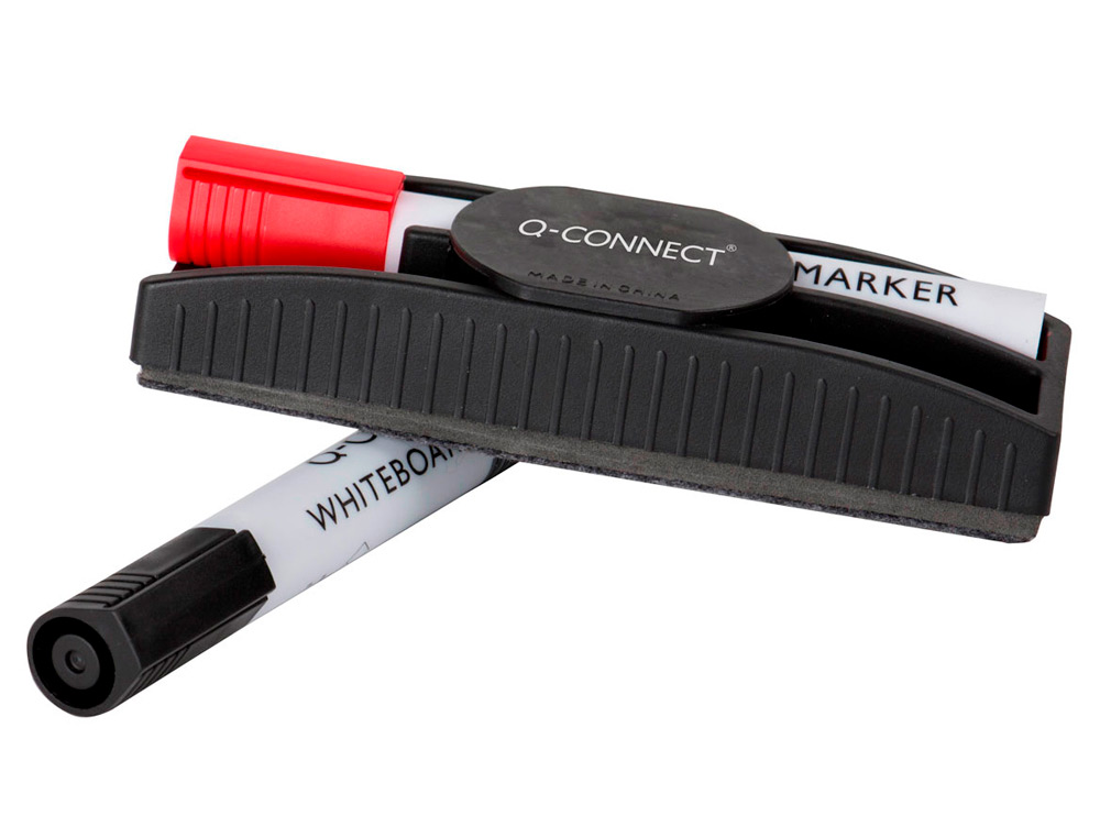 MARQUEUR Q-CONNECT TABLEAU BLANC POINTE OGIVE TRACÉ 2/3MM CORPS PLASTIQUE ENCRE BASE ALCOHOL POCHETTE 4 UNIT ASSORT