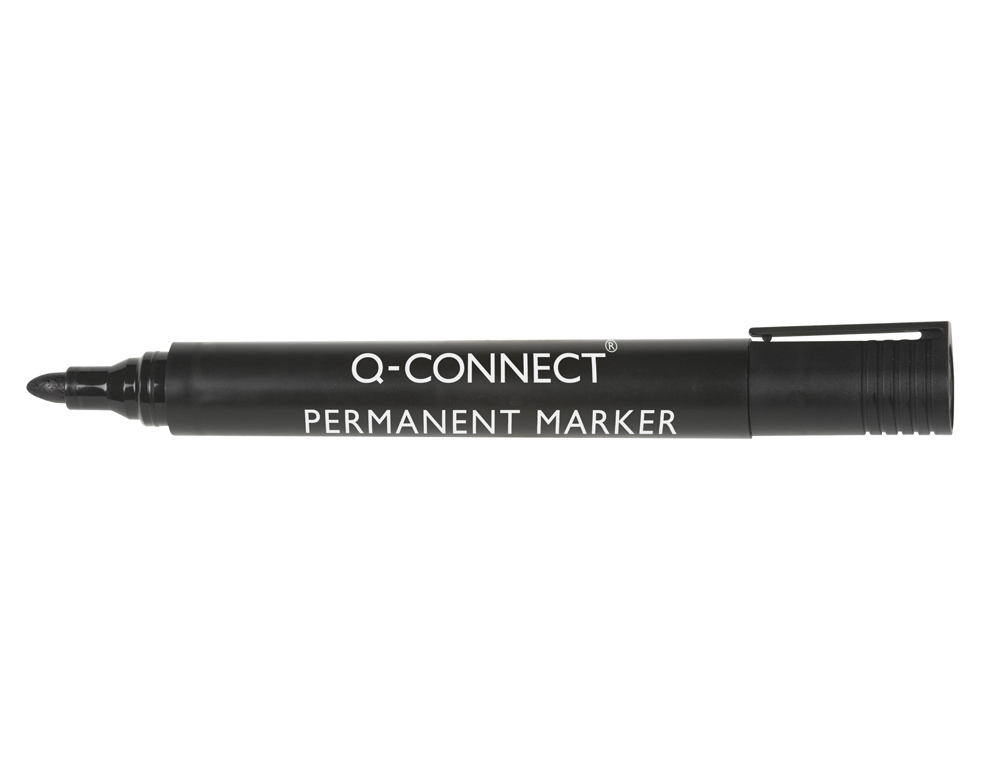 MARQUEUR Q-CONNECT PERMANENT POINTE OGIVE TRAC 3MM RSISTANTE CORPS PLASTIQUE COLORIS NOIR