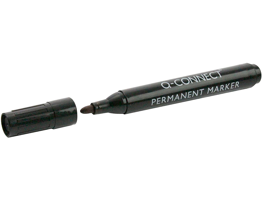 MARQUEUR Q-CONNECT PERMANENT POINTE OGIVE TRAC 3MM RSISTANTE CORPS PLASTIQUE COLORIS NOIR