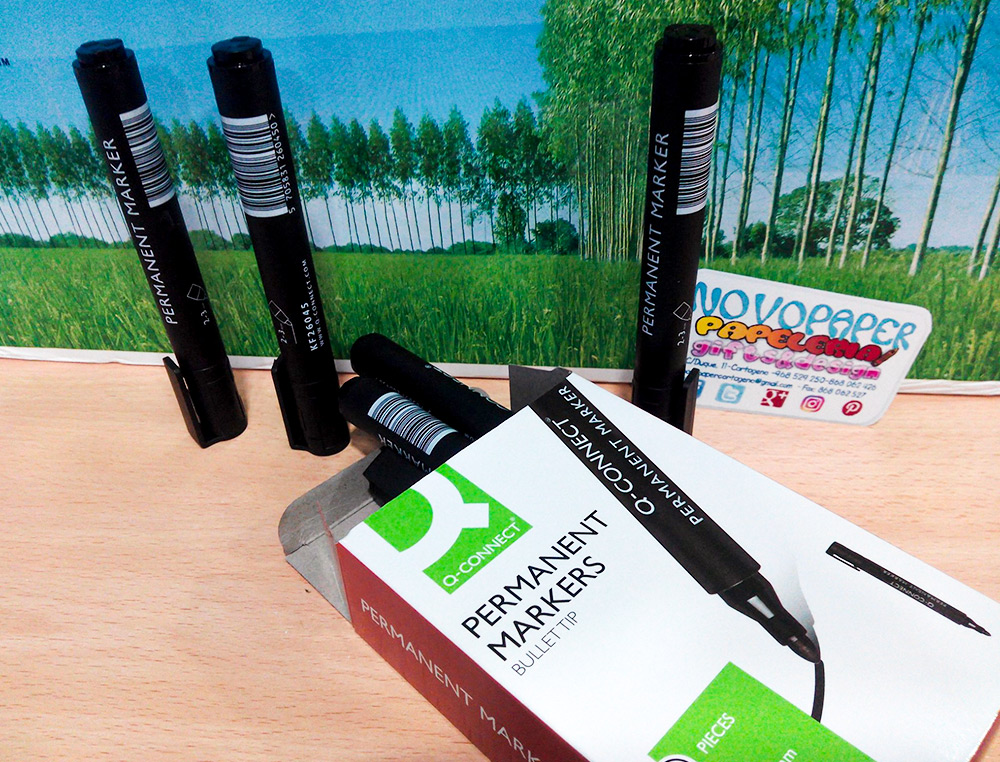 MARQUEUR Q-CONNECT PERMANENT POINTE OGIVE TRAC 3MM RSISTANTE CORPS PLASTIQUE COLORIS NOIR