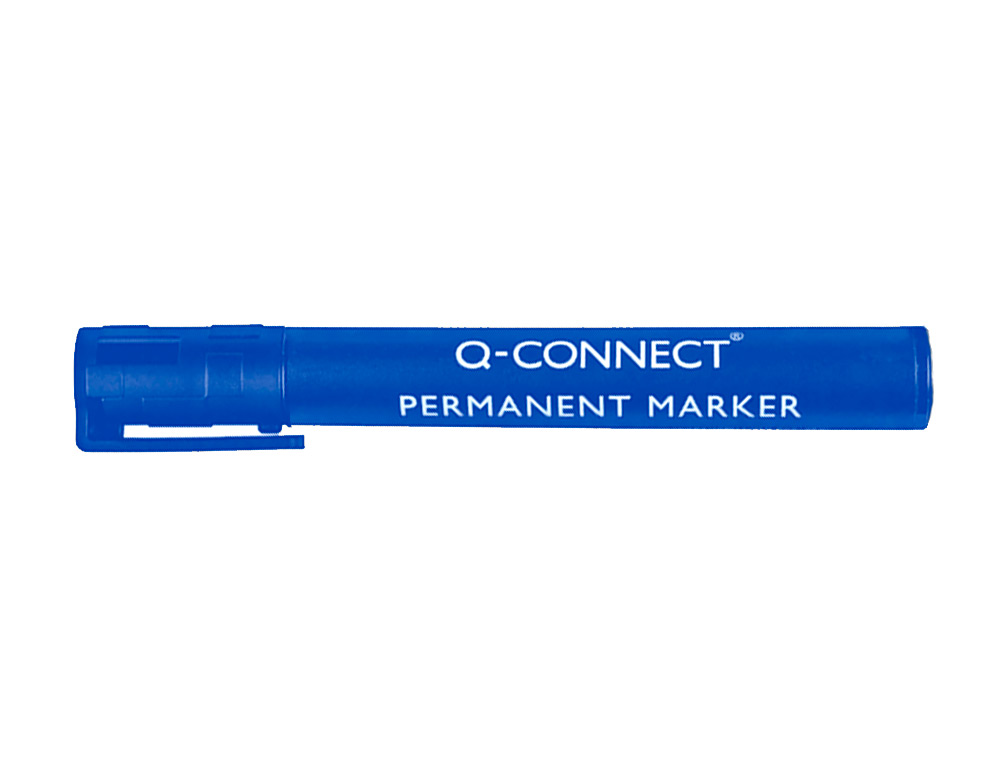 MARQUEUR Q-CONNECT PERMANENT POINTE OGIVE TRAC 3MM RSISTANTE CORPS PLASTIQUE COLORIS BLEU