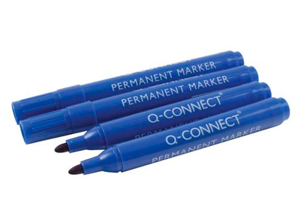 MARQUEUR Q-CONNECT PERMANENT POINTE OGIVE TRAC 3MM RSISTANTE CORPS PLASTIQUE COLORIS BLEU