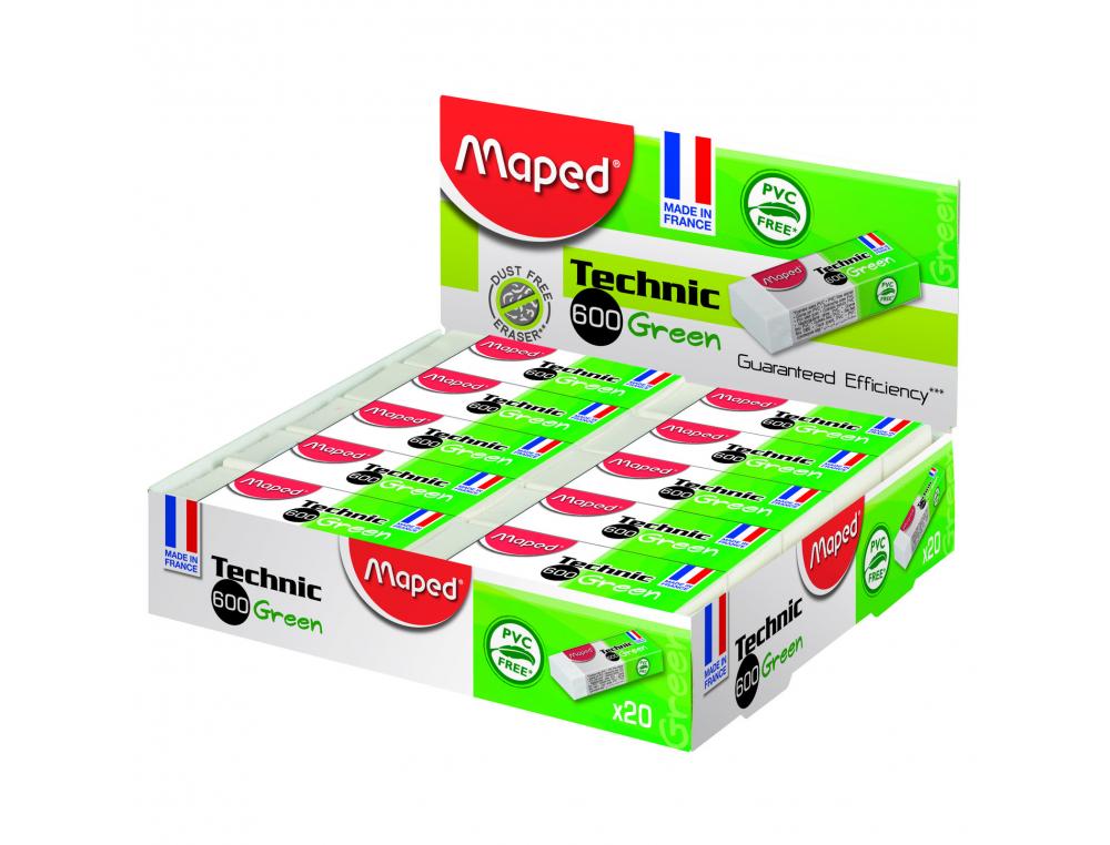 GOMME TECHNIC 600 GREEN MAPED SANS PVC COLORIS BLANCHE