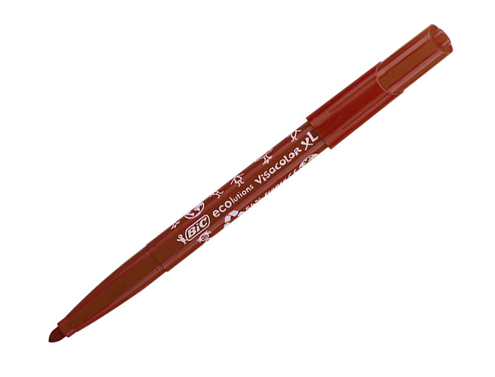 FEUTRE BIC KIDS VISACOLOR XL ENCRE LAVABLE POINTE LARGE    BLOQUEE COLORIS BRUN