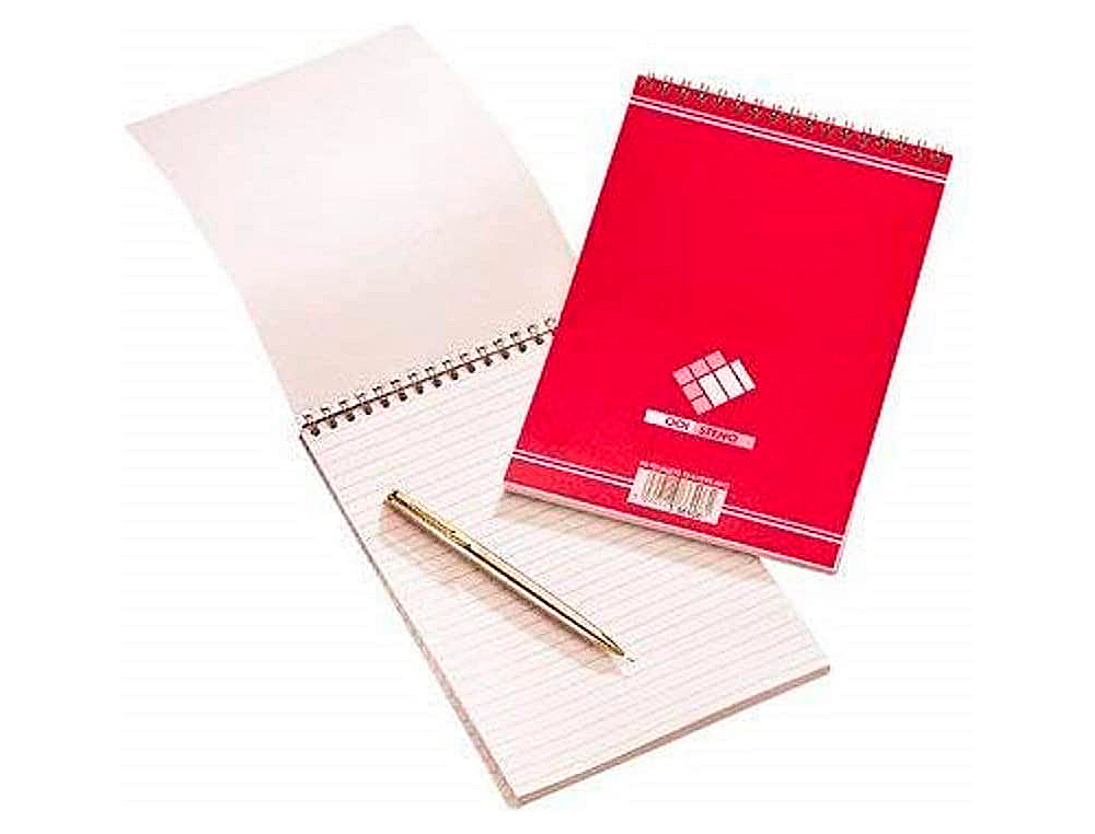 BLOC BUREAU CONQUERANT SEPT A5 RELIURE INTÉGRALE 148X210MM 180PAGES 60G LIGNÉ COLORIS CERISE