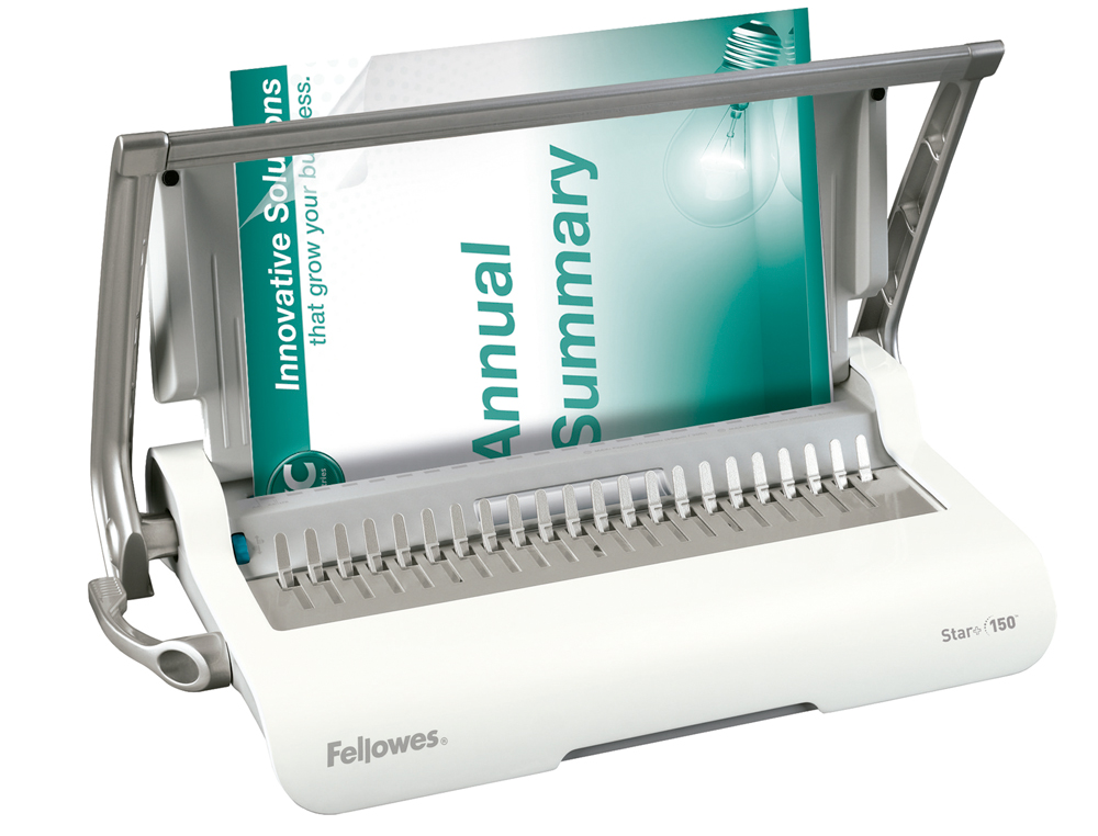 PERFORELIEUSE FELLOWES STAR+150 MANUELLE 150F PERFORATION 15F ANNEAUX PLASTIQUE USAGE MODÉRÉ BAC TIROIR A4 450X280X80MM