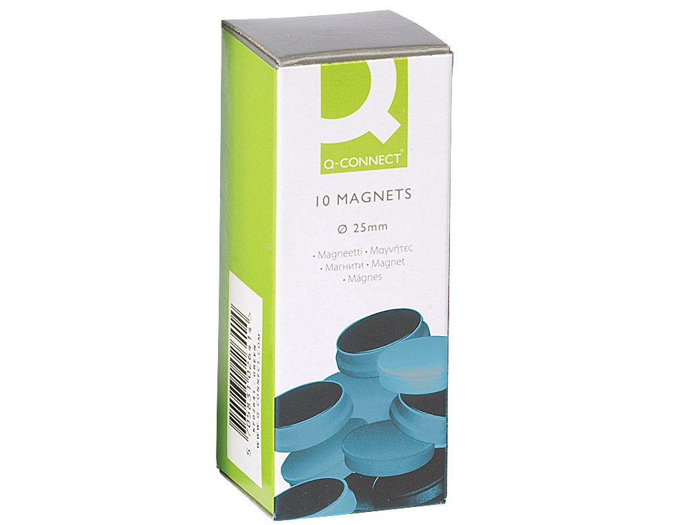 AIMANT Q-CONNECT DIAMÈTRE 20MM AFFICHAGE SIGNALISATION TOUTES SURFACES MÉTALLIQUES COLORIS BLEU BOÎTE 10 UNITÉS