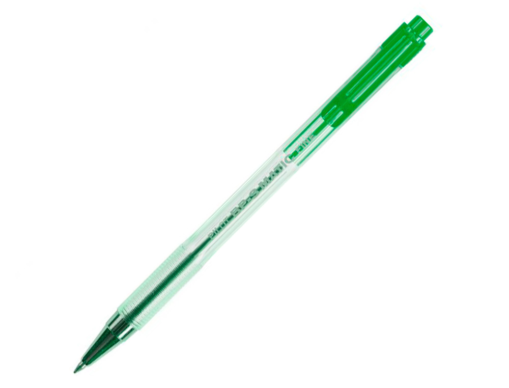 STYLO-BILLE PILOT BP-S MATIC ÉCRITURE FINE 0.3MM 800M ENCRE CLASSIQUE RÉTRACTABLE CORPS TRANSLUCIDE RECHARGEABLE VERT