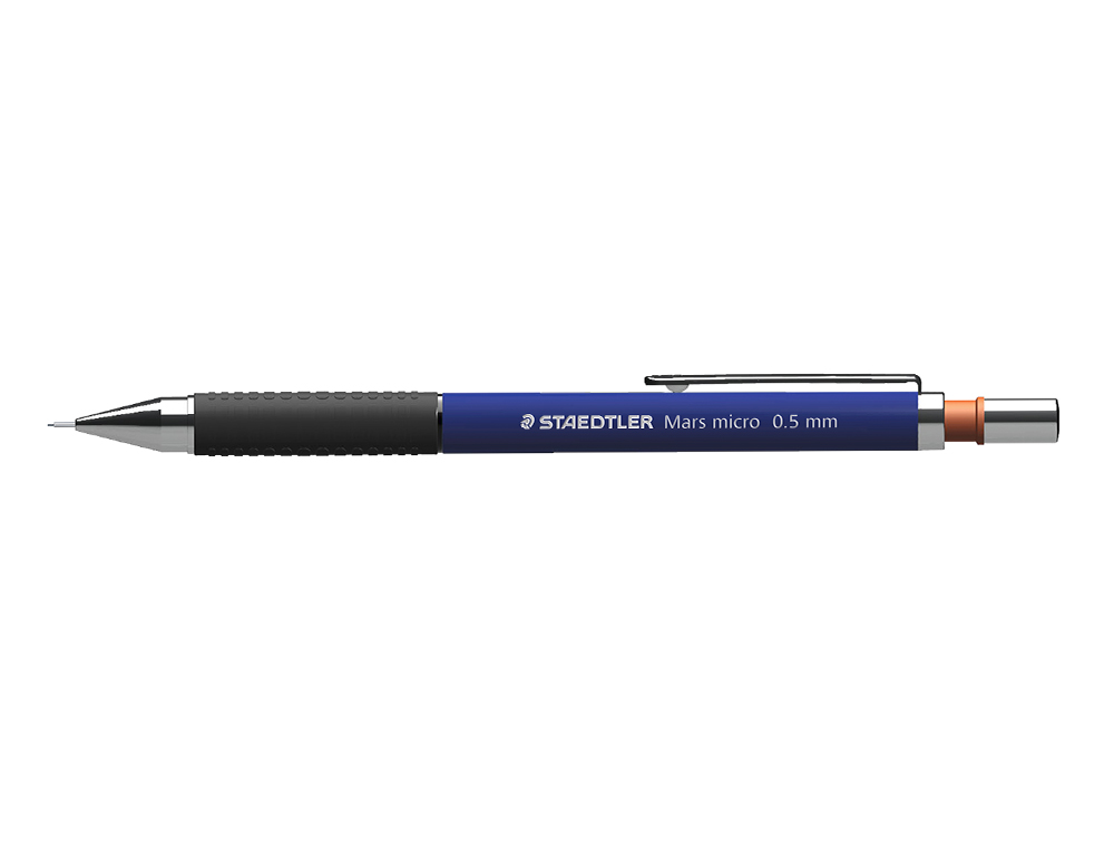 PORTE-MINE STAEDTLER MARS MICRO 0.5MM EMBOUT ET AGRAFE MTALLIQUES GRIP CAOUTCHOUC AMORTISSEUR MINE