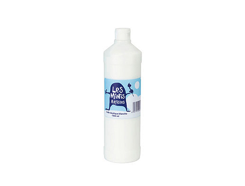 GOUACHE MINI ARTISTES ÉCONOMIQUE ULTRA-LAVABLE PRÊTE À L'EMPLOI ÉPAISSE ONCTUEUSE COLORIS BLANC FLACON 1000ML