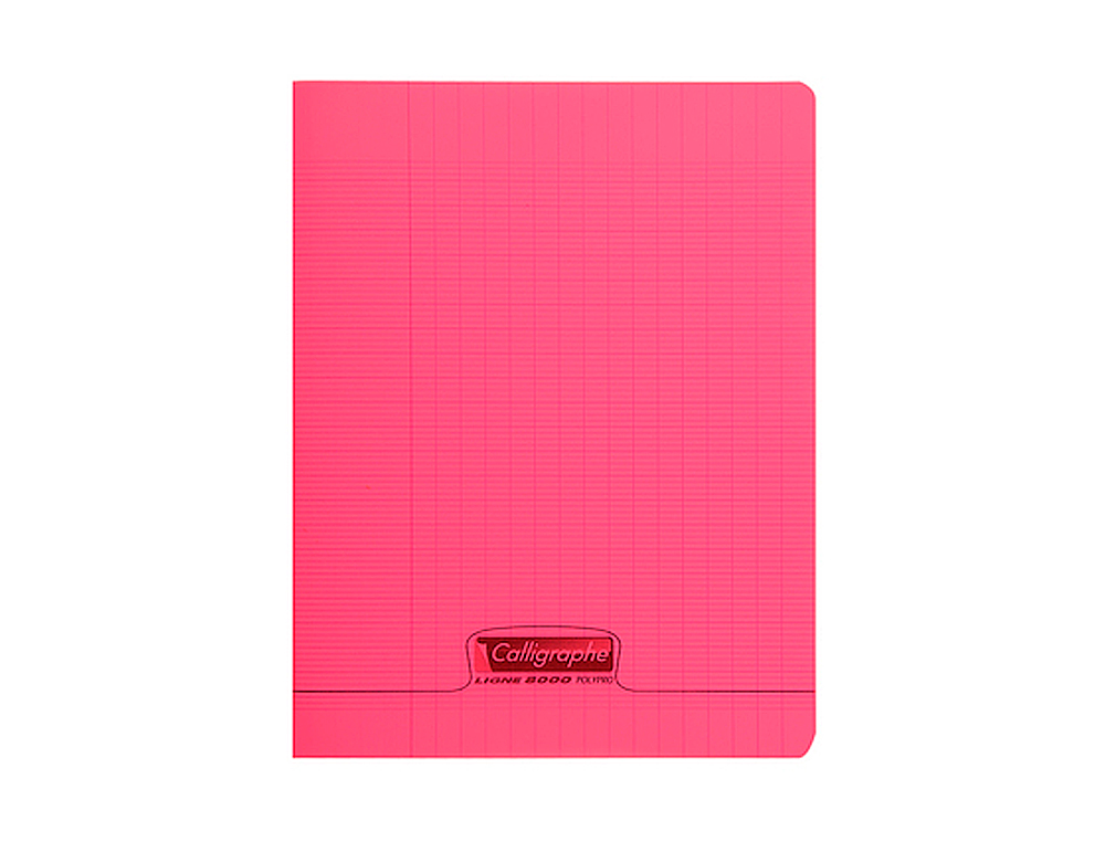 CAHIER PIQU CLAIREFONTAINE COUVERTURE POLYPROPYLNE TRANSPARENTE A5+ 17X22CM 96 PAGES 90G SYS COLORIS ROUGE