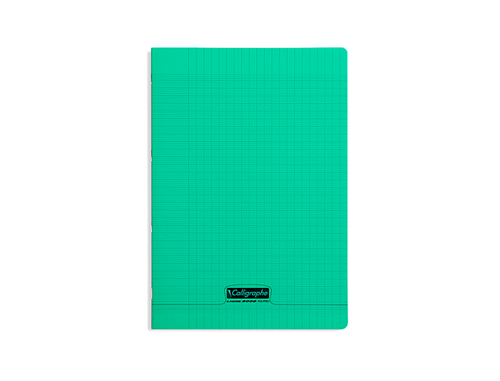 CAHIER PIQU CLAIREFONTAINE COUVERTURE POLYPROPYLNE TRANSPARENTE A4 21X29,7CM 96 PAGES 90G SYS COLORIS VERT