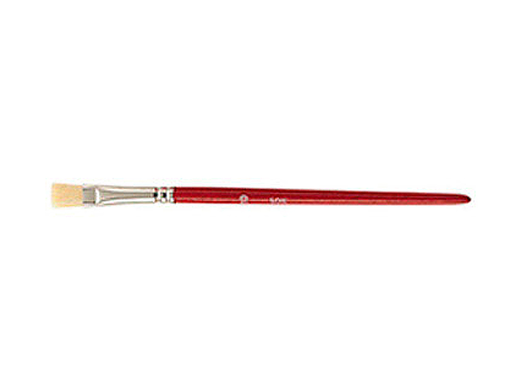 BROSSE PLATE PINSELFABRIK SOIE DE PORC Nº10 VIROLE FER BLANC NICKELÉ LOT 10 UNITÉS