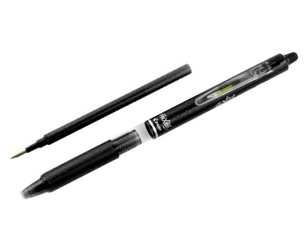 ROLLER PILOT FRIXION CLICKER CRITURE MOYENNE 0.35MM ENCRE EFFAABLE GOMME SERTIE GRIP PREHENSION RECHARGEABLE NOIR