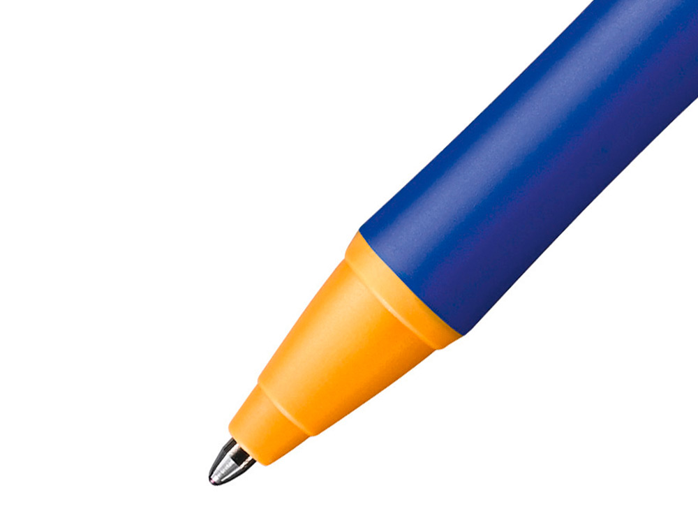 STYLO-BILLE STABILO POINTBALL PLASTIQUE RECYCL 3500M D'CRITURE RECHARGEABLE RTRACTABLE GRIP ANTIDRAPANT BLEU