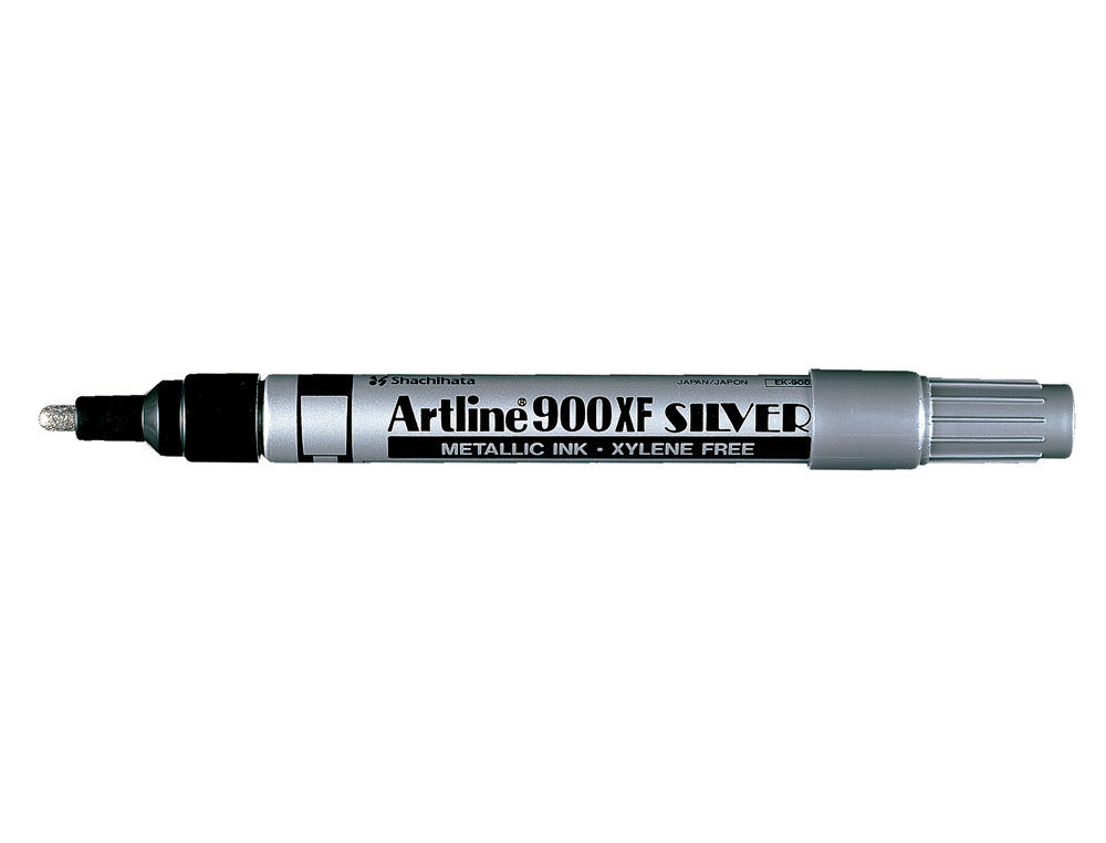MARQUEUR ARTLINE PERMANENT POINTE MOYENNE CONIQUE 2.3MM TOUS SUPPORTS CORPS MTAL ENCRE PIGMENTE RSISTE EAU ARGENT