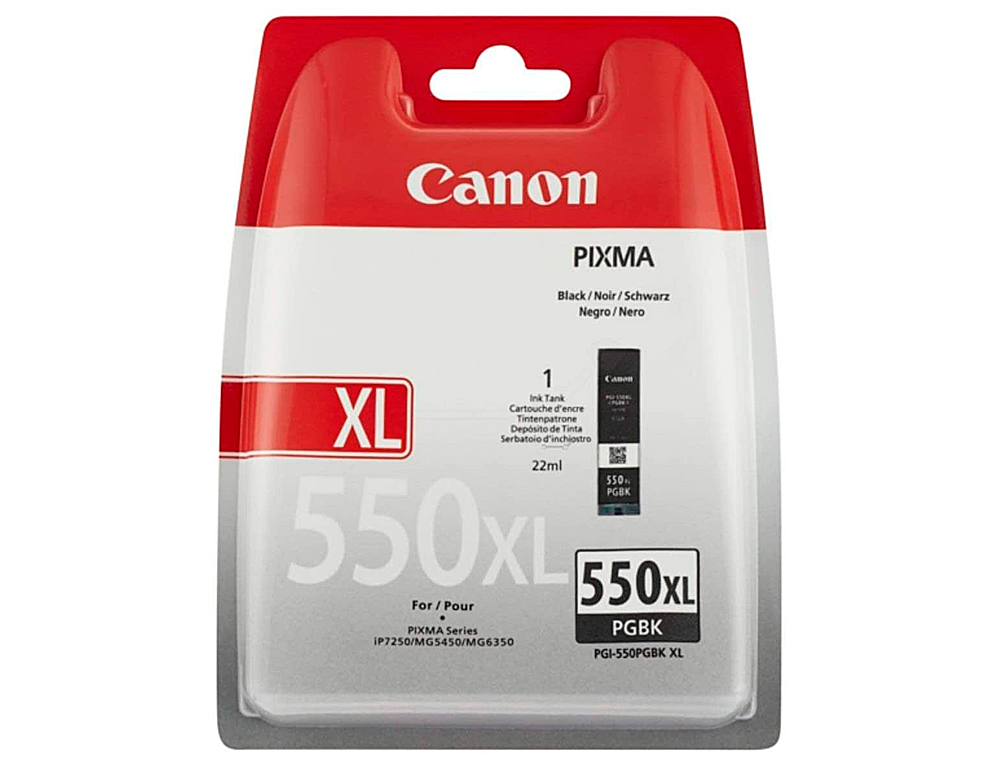 CARTOUCHE CANON JET D'ENCRE 6431 B001-PGI550XLPGBK COULEUR NOIR HAUTE CAPACITÉ