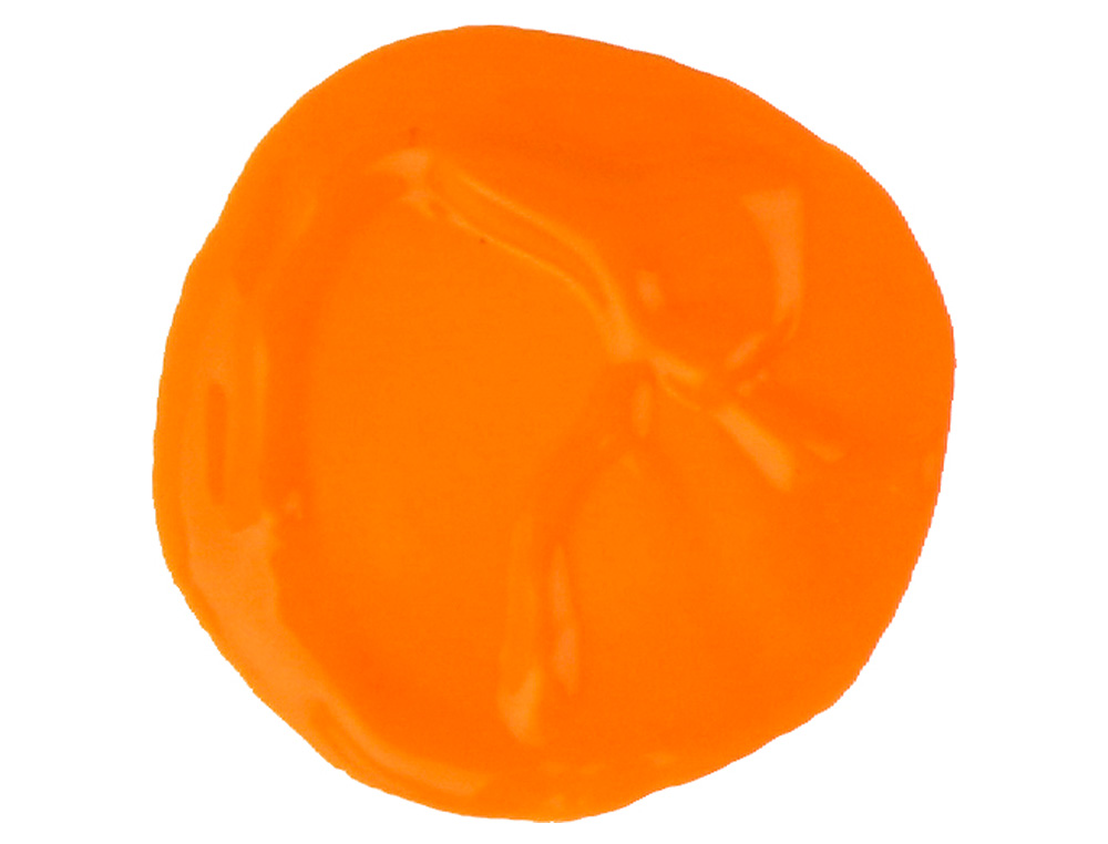 GOUACHE SCOLAIRE LIDERPAPEL LIQUIDE LAVABLE FERMETURE SÉCURITÉ BRILLANTE COLORIS ORANGE 1000ML