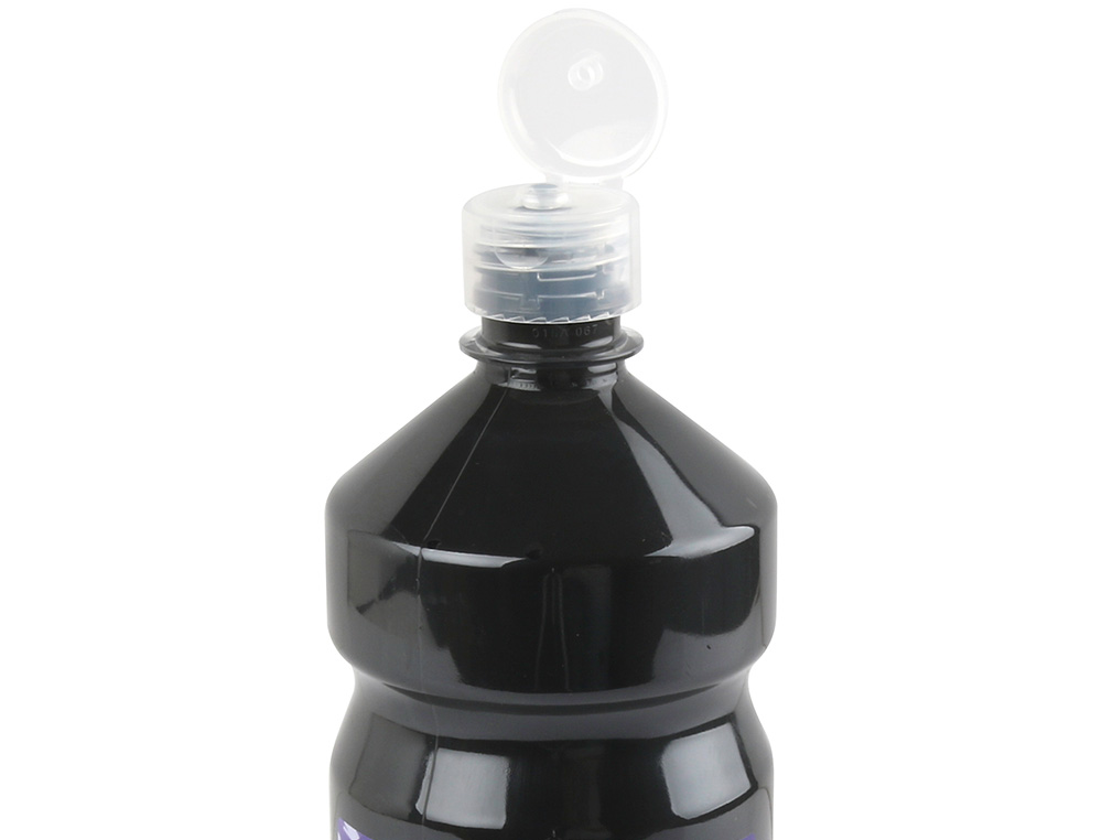 GOUACHE SCOLAIRE LIDERPAPEL LIQUIDE LAVABLE FERMETURE SCURIT BRILLANTE COLORIS NOIR FLACON 1000ML