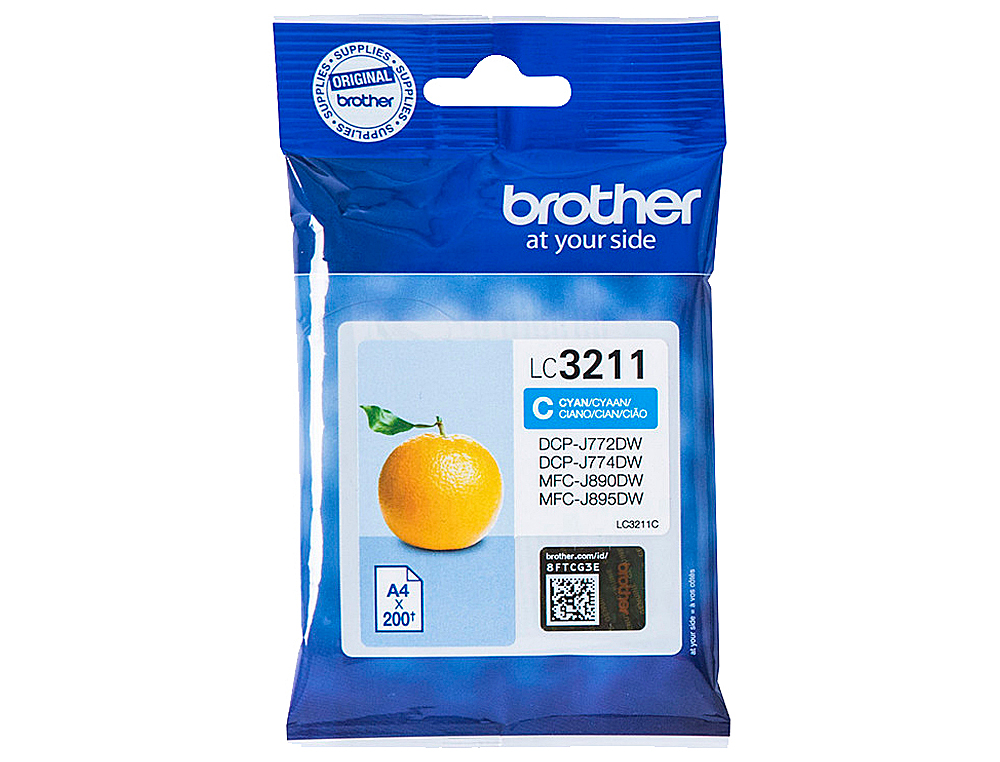CARTOUCHE BROTHER JET D'ENCRE LC3211C COULEUR CYAN 200P