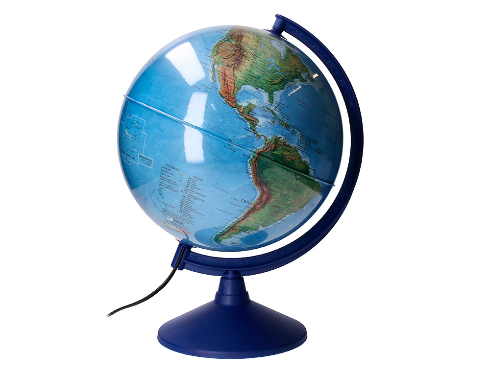 GLOBE TERRESTRE ANTARTIK LUMINEUX CARTE PHYSIQUE ET POLITIQUE EFFAÇABLE DIAMETRE 30 CM