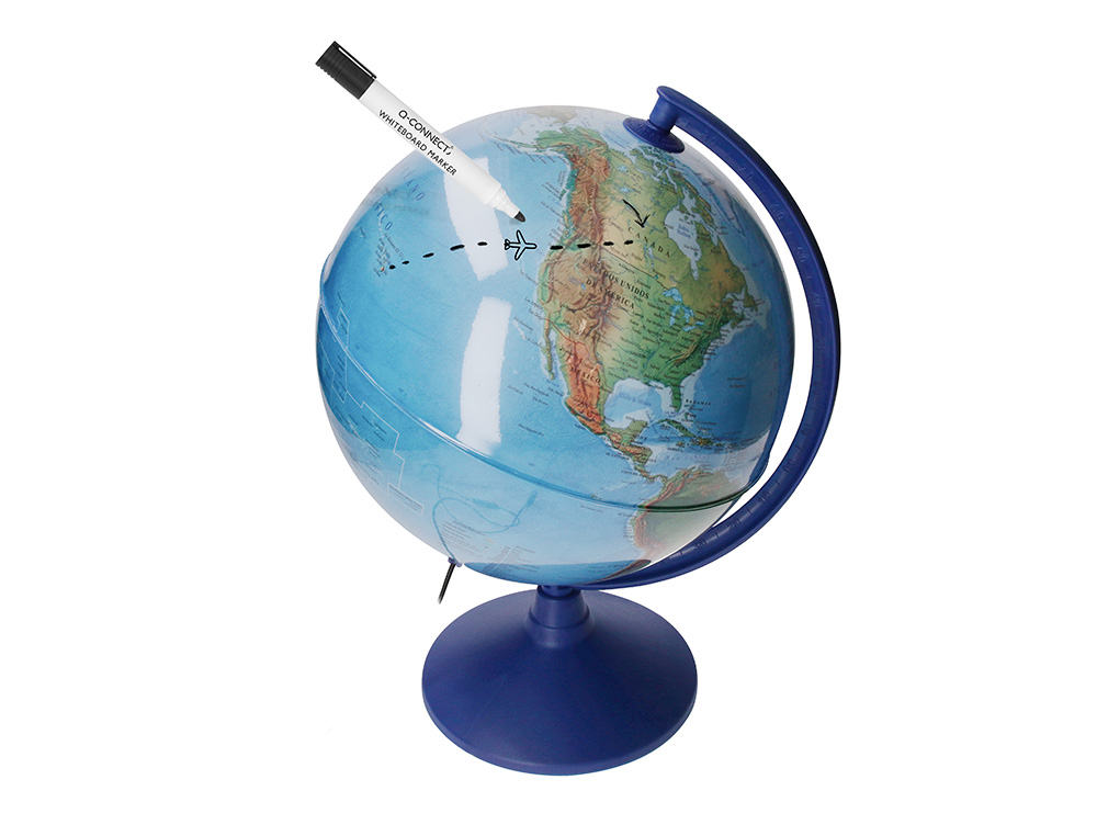 GLOBE TERRESTRE ANTARTIK LUMINEUX CARTE PHYSIQUE ET POLITIQUE EFFAÇABLE DIAMETRE 30 CM