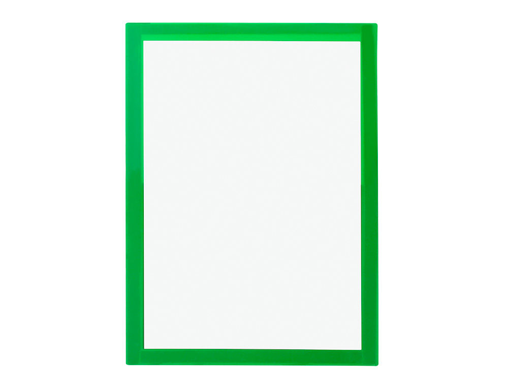 CADRE AFFICHAGE LIDERPAPEL MURAL MAGNETIQUE A4 DOS ADHESIF REPOSITIONNABLE COLORIS VERT