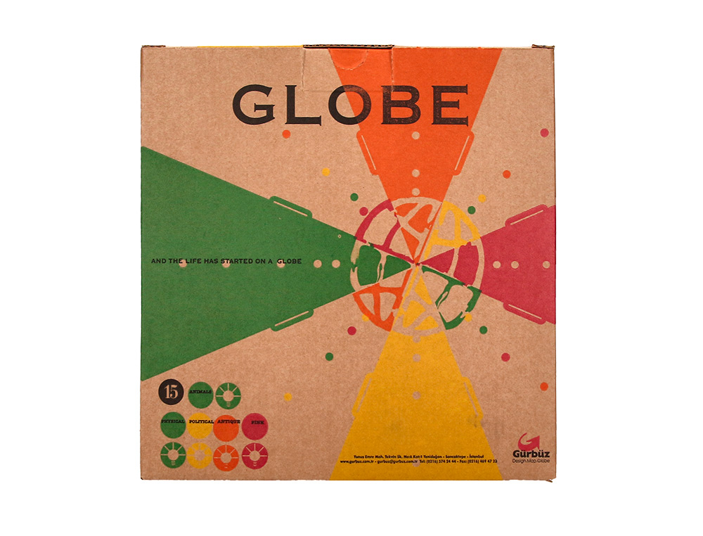 GLOBE TERRESTRE LIDERPAPEL CARTE PHYSIQUE FR             DIAMETRE 15 CM