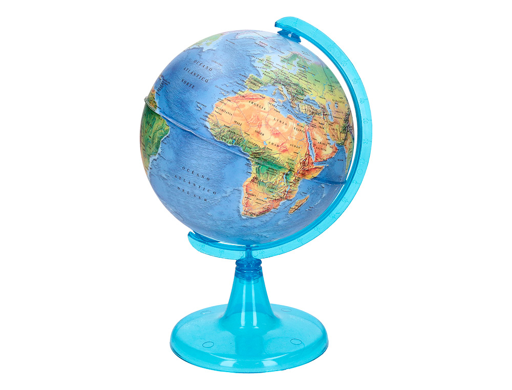 GLOBE TERRESTRE LIDERPAPEL CARTE PHYSIQUE FR             DIAMETRE 15 CM