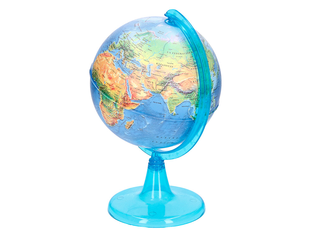 GLOBE TERRESTRE LIDERPAPEL CARTE PHYSIQUE FR             DIAMETRE 15 CM