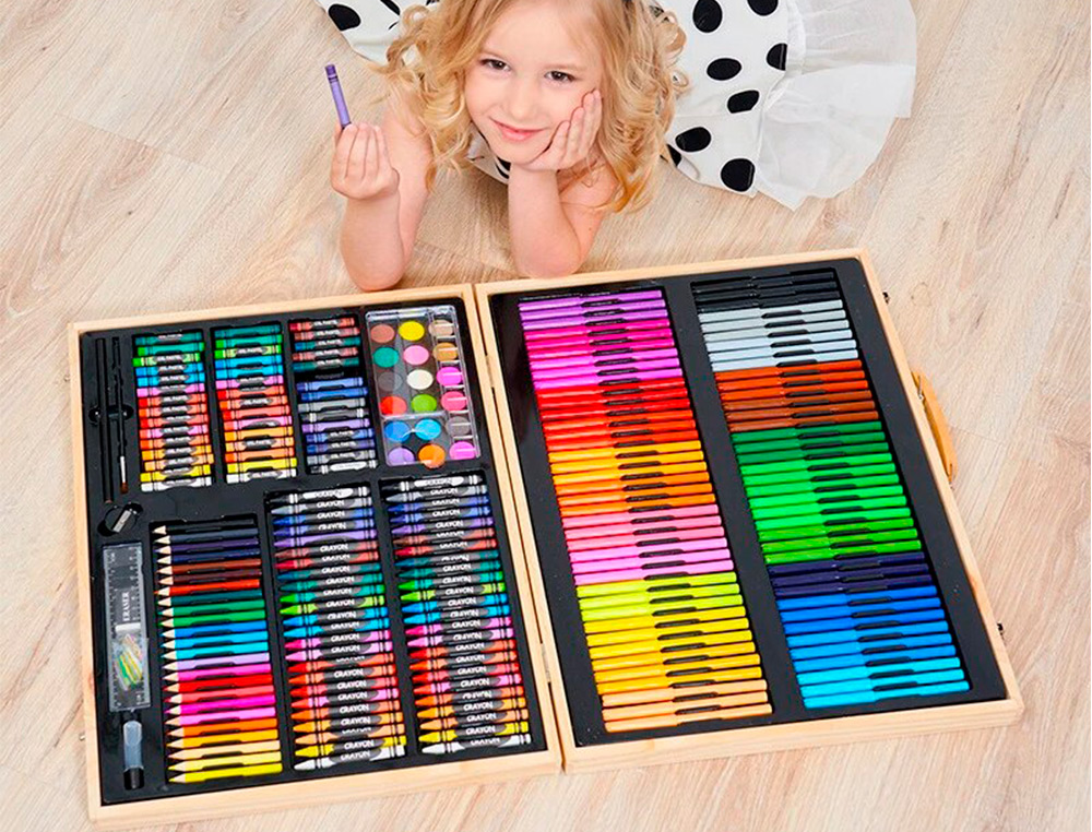 SET DE PINTURE LIDERPAPEL BOIS 245 PIECES BOITE DE      49X36,6X4,5 CM