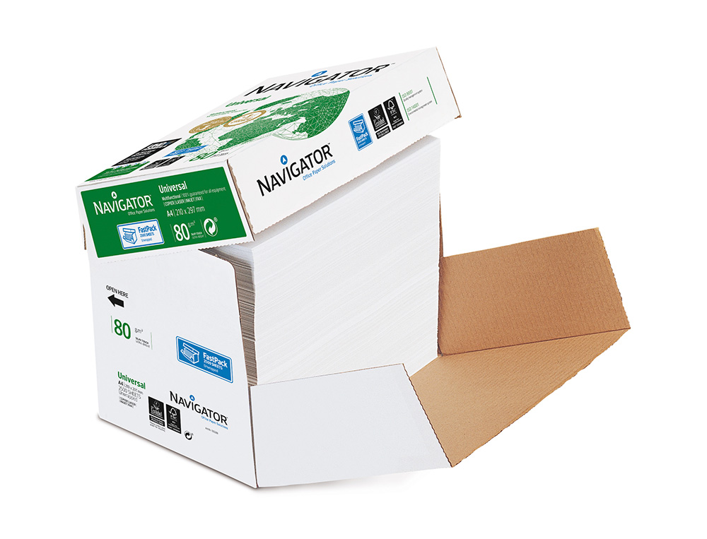 PAPIER NAVIGATOR FASTPACK A4 80G 2500 FEUILLES