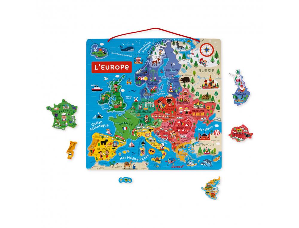 PUZZLE INTERDACTA CARTE D'EUROPE MAGNETIQUE 40 PCS 45X45CM