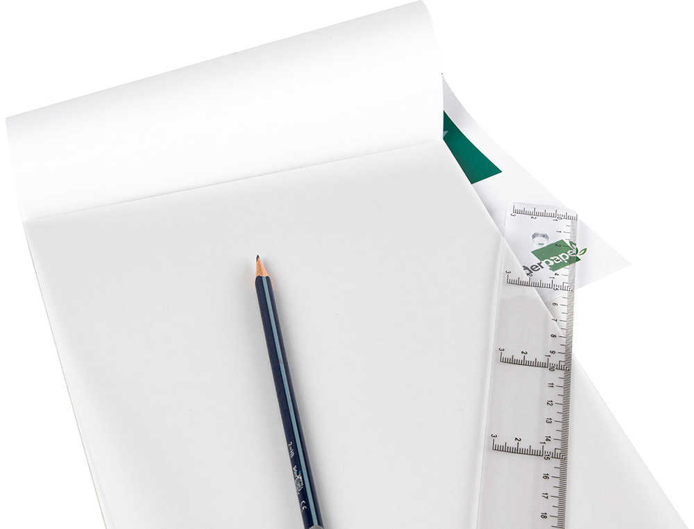 BLOC PAPIER CALQUE LIDERPAPEL ENCOLL A3 297X420MM 50 FEUILLES 90G/M2