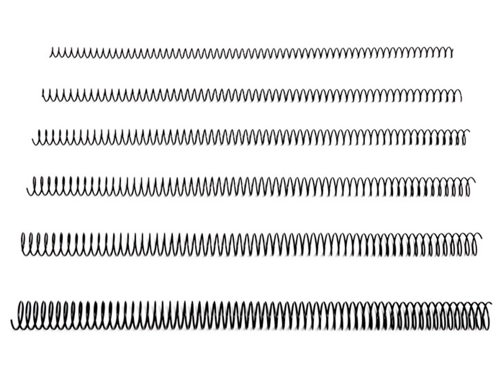 SPIRALE Q-CONNECT MÉTALLIQUE RELIEUR PAS 5:1 140F CALIBRE 1.2MM DIAMÈTRE 18MM COLORIS NOIR BOÎTE 100 UNITÉS