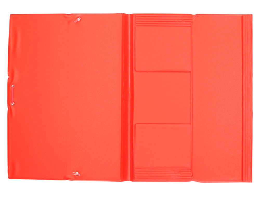 CHEMISE LIDERPAPEL CARTON REMBORD DOS FLEXIBLE A4+ 320X240MM 3 RABATS LASTIQUE COLORIS ROUGE