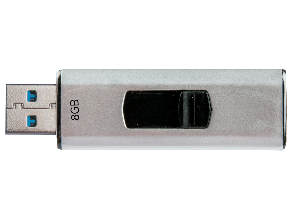 CLÉ USB Q-CONNECT 3.0 8GB LECTURE175MB/S ÉCRITURE 60MB/S RÉ TRACTABLE INTERFACE SUPERSPEED 3.0 COMPATIBLE USB 2.0