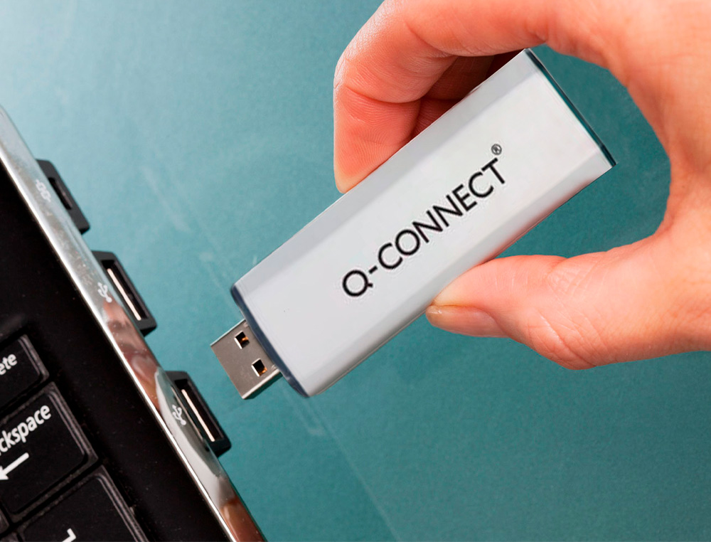 CLÉ USB Q-CONNECT 3.0 8GB LECTURE175MB/S ÉCRITURE 60MB/S RÉ TRACTABLE INTERFACE SUPERSPEED 3.0 COMPATIBLE USB 2.0
