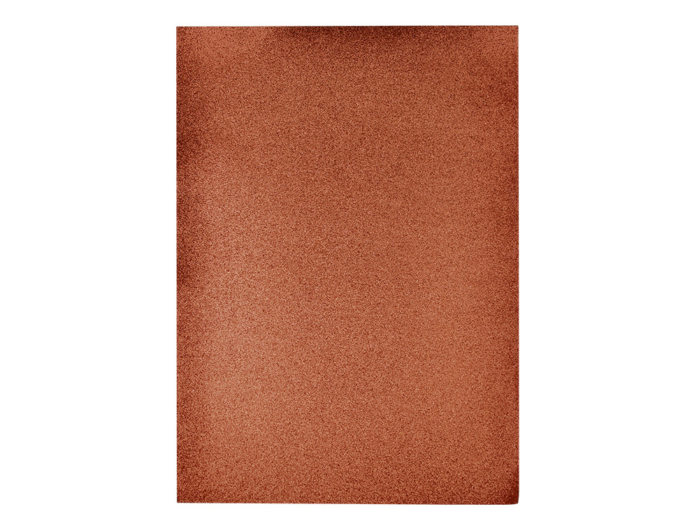 PLAQUE MOUSSE LIDERPAPEL PAILLETÉE 50X70CM 60G/M2 ÉPAISSEUR 2MM UNICOLORE MARRON