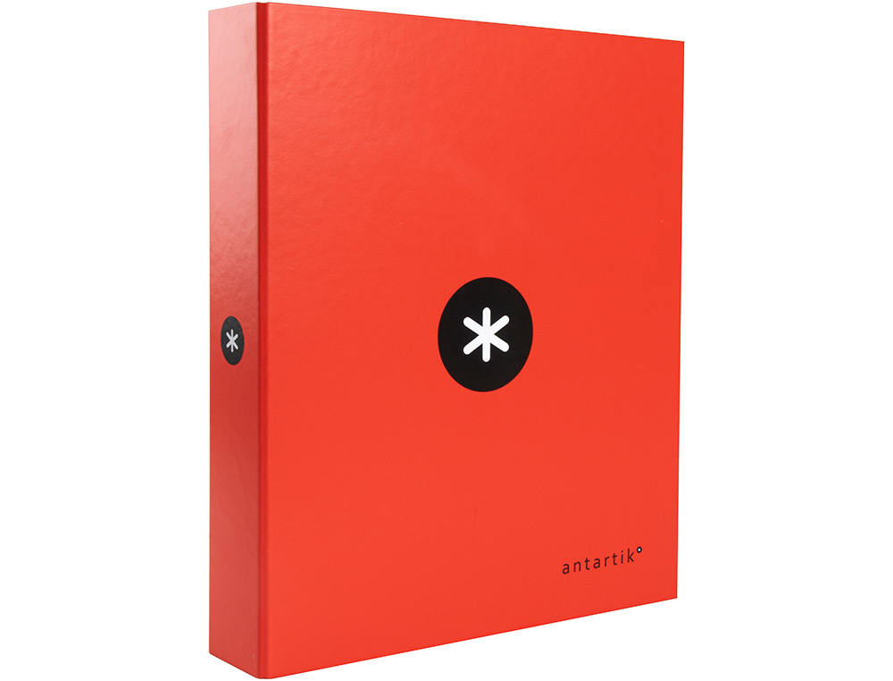 CLASSEUR ANTARTIK 4 ANNEAUX END 40MM A4+ CARTON REMBORDÉ COLORIS ROUGE