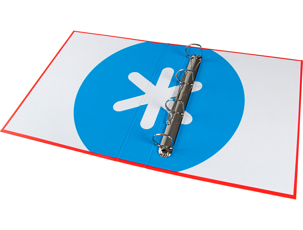 CLASSEUR ANTARTIK 4 ANNEAUX END 40MM A4+ CARTON REMBORDÉ COLORIS ROUGE