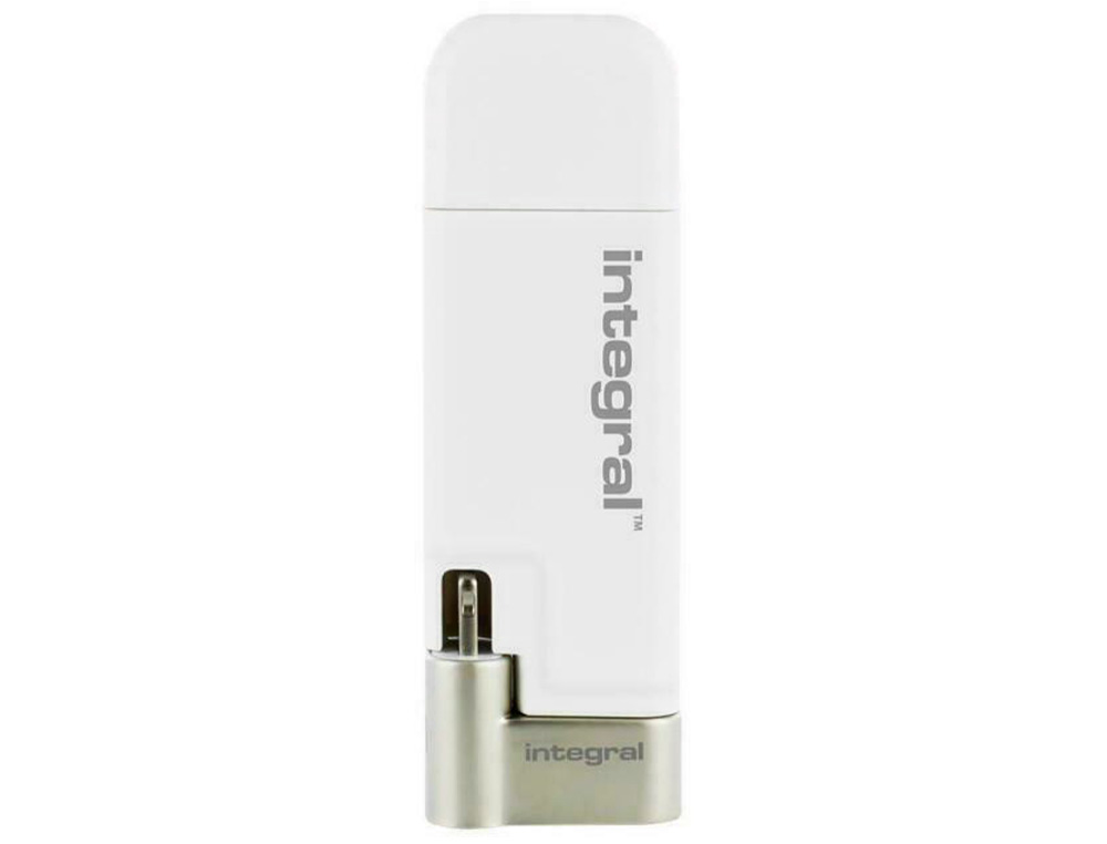 CLE USB INTEGRAL ISHUTTLE 3.0 64GB DOUBLE CONNECTIQUE PORT  LIGHTNING IOS/PORT USB PC/MAC