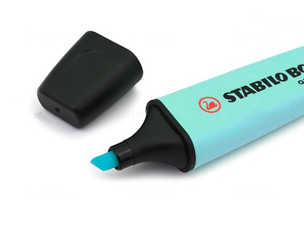 SURLIGNEUR STABILO BOSS PASTEL TRACÉ 2/5MM POINTE BISEAUTÉE ENCRE BASE EAU RÉSISTANTE LUMIÈRE TOUCHE TURQUOISE
