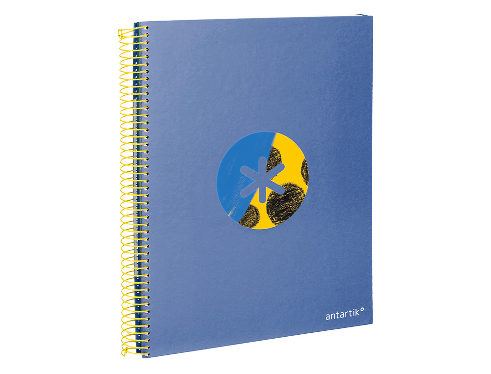 CAHIER SPIRALE ANTARTIK A4 120F 100G REMBORDE 5X5MM MICRO-PERF 5 BANDES 4 TROUS TRENDING 2020 BLEU