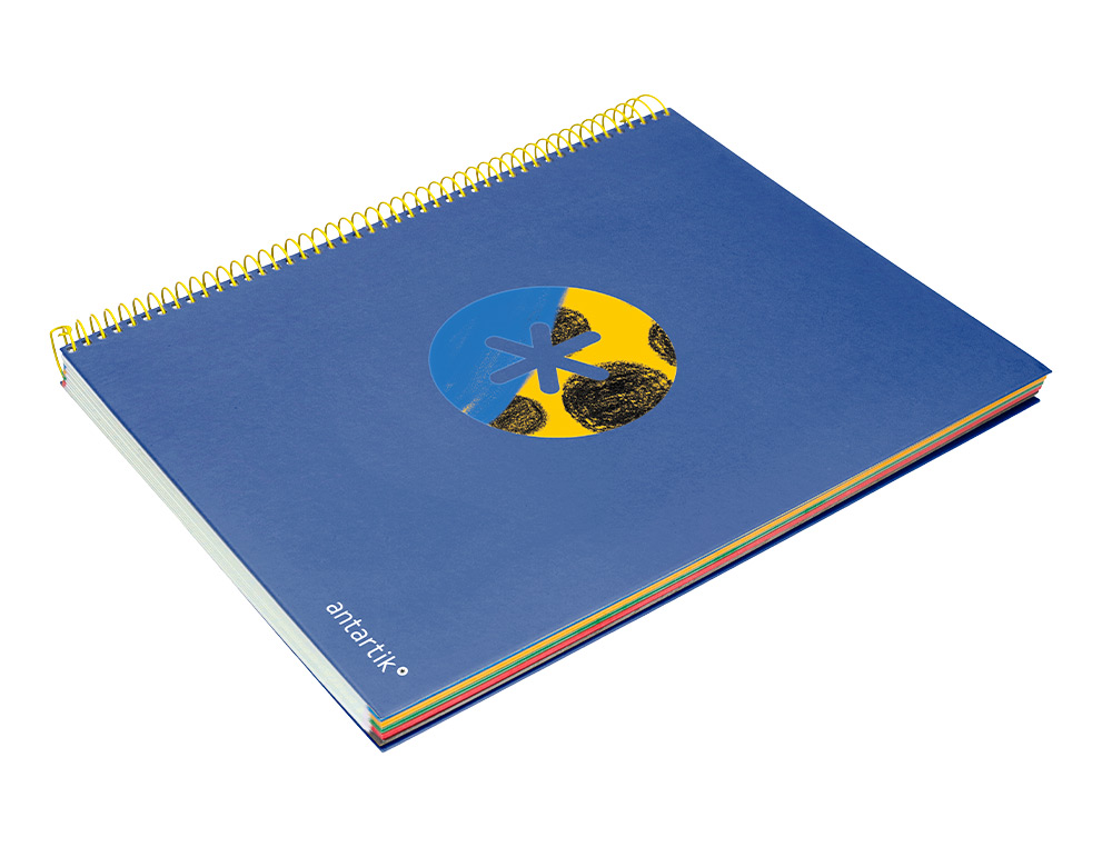 CAHIER SPIRALE ANTARTIK A4 120F 100G REMBORDE 5X5MM MICRO-PERF 5 BANDES 4 TROUS TRENDING 2020 BLEU