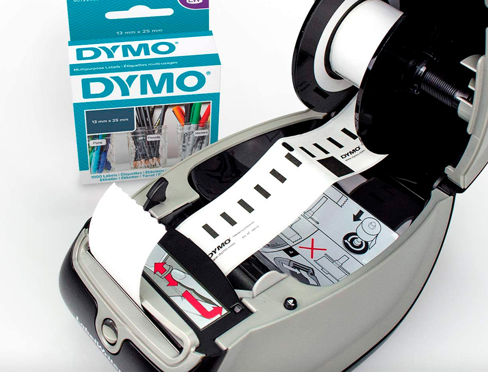 ETIQUETTE ADHESIVE DYMO LABELWRITER PERMANENTE 28X89MM REF S0722380 4 COLORIS RUBAN 130 UNITES