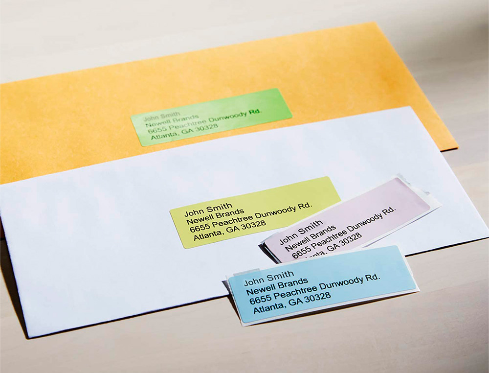 ETIQUETTE ADHESIVE DYMO LABELWRITER PERMANENTE 28X89MM REF S0722380 4 COLORIS RUBAN 130 UNITES