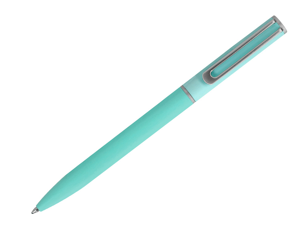 STYLO-BILLE BELIUS BARI POINTE 1 MM ENCRE BLEU COLORIS BLEU PASTEL BOITE CADEAU DE 2 U